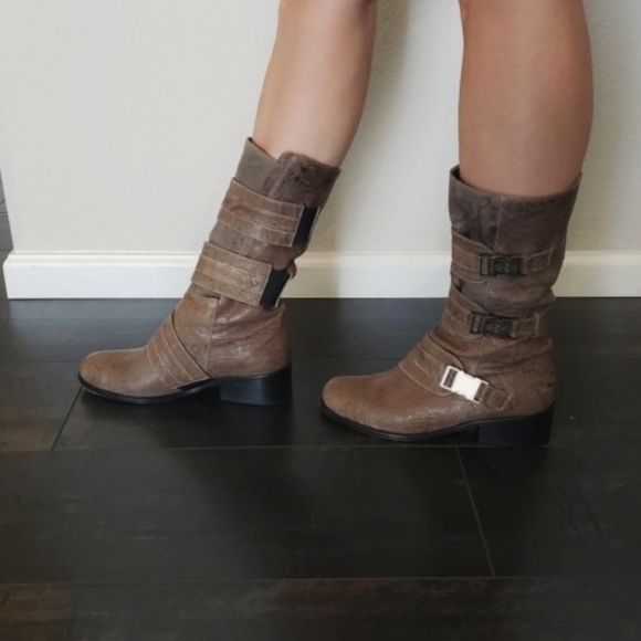 THOMAS WYLDE EUC ash skull moto boots - Picture 3 of 12